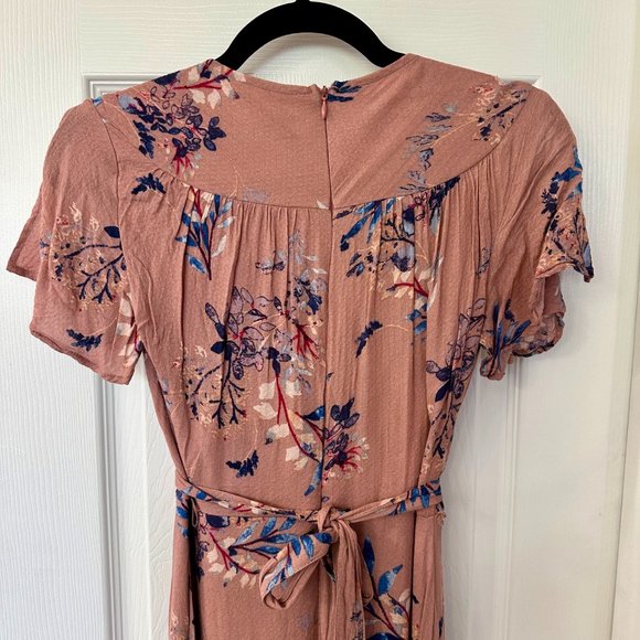 Lulu's Fiorire Rose Floral Print Wrap Maxi Dress - XS - Picture 4 of 7